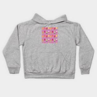 Fruit popsicles - Pink Kids Hoodie